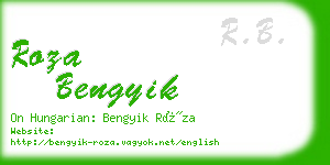 roza bengyik business card